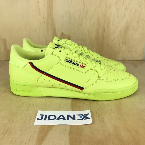 adidas originals continental 80's sneakers in semi frozen yellow